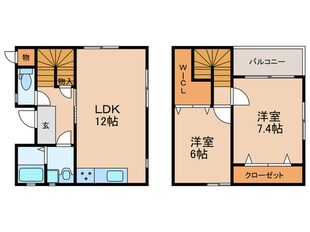 コリーナ櫛原Aの物件間取画像